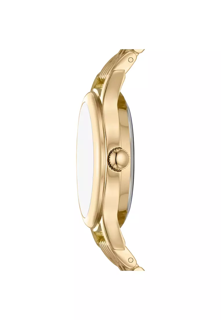 Rainbow Crystal Set Gold Alloy Bracelet Analog Watch SKC-SR9149