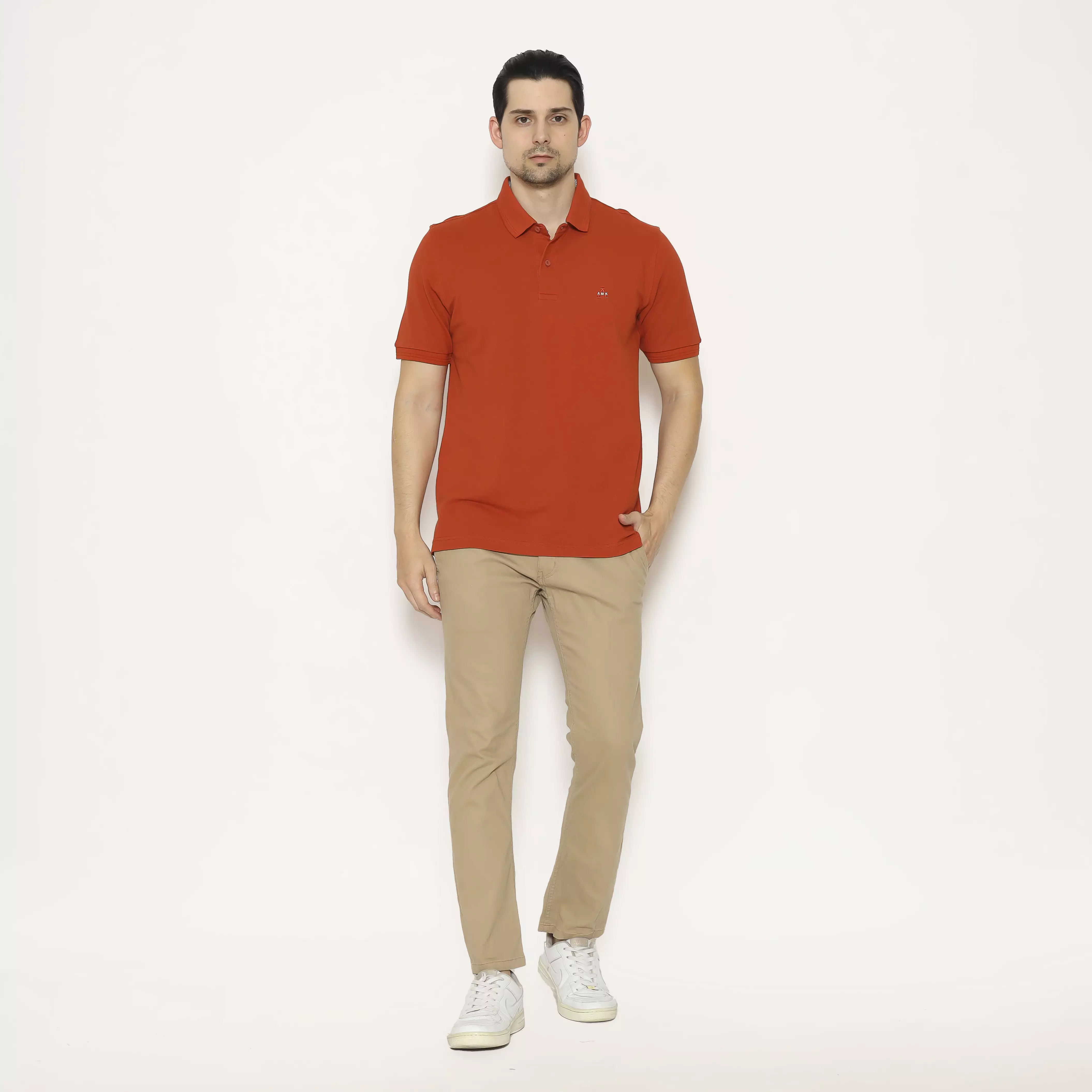 AMK Kaos POLO Solid Lengan Pendek PS ASUKA S/S Terracota