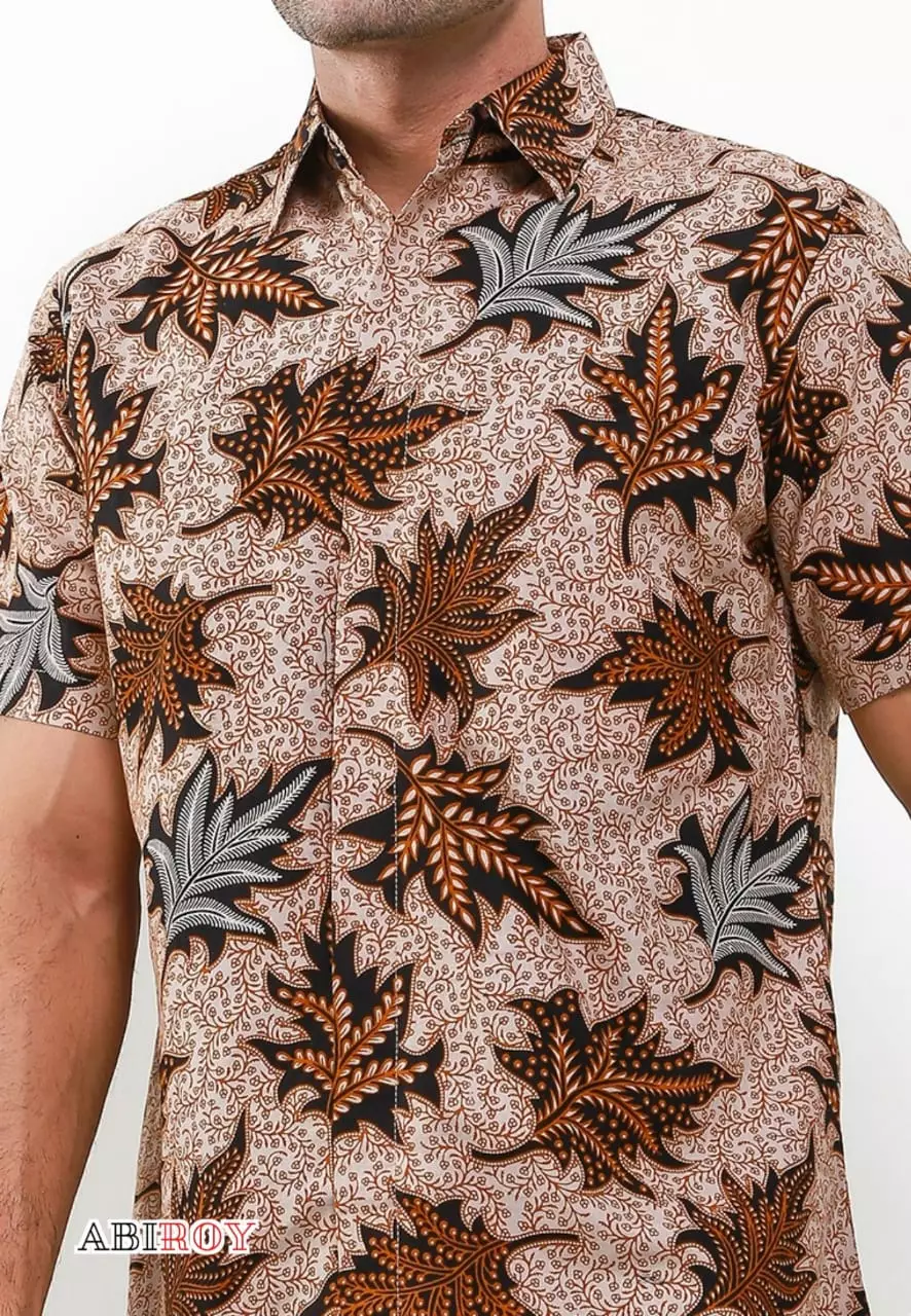 Kemeja Batik Pria Premium Slimfit Elegant Modern Lengan Pendek Akhlil