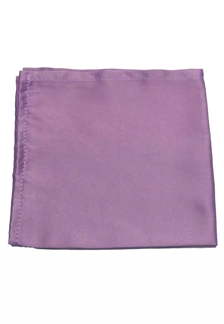 Houseofcuff Dasi Kupu Bowtie Pocket Square Saputangan Ungu Tua A15