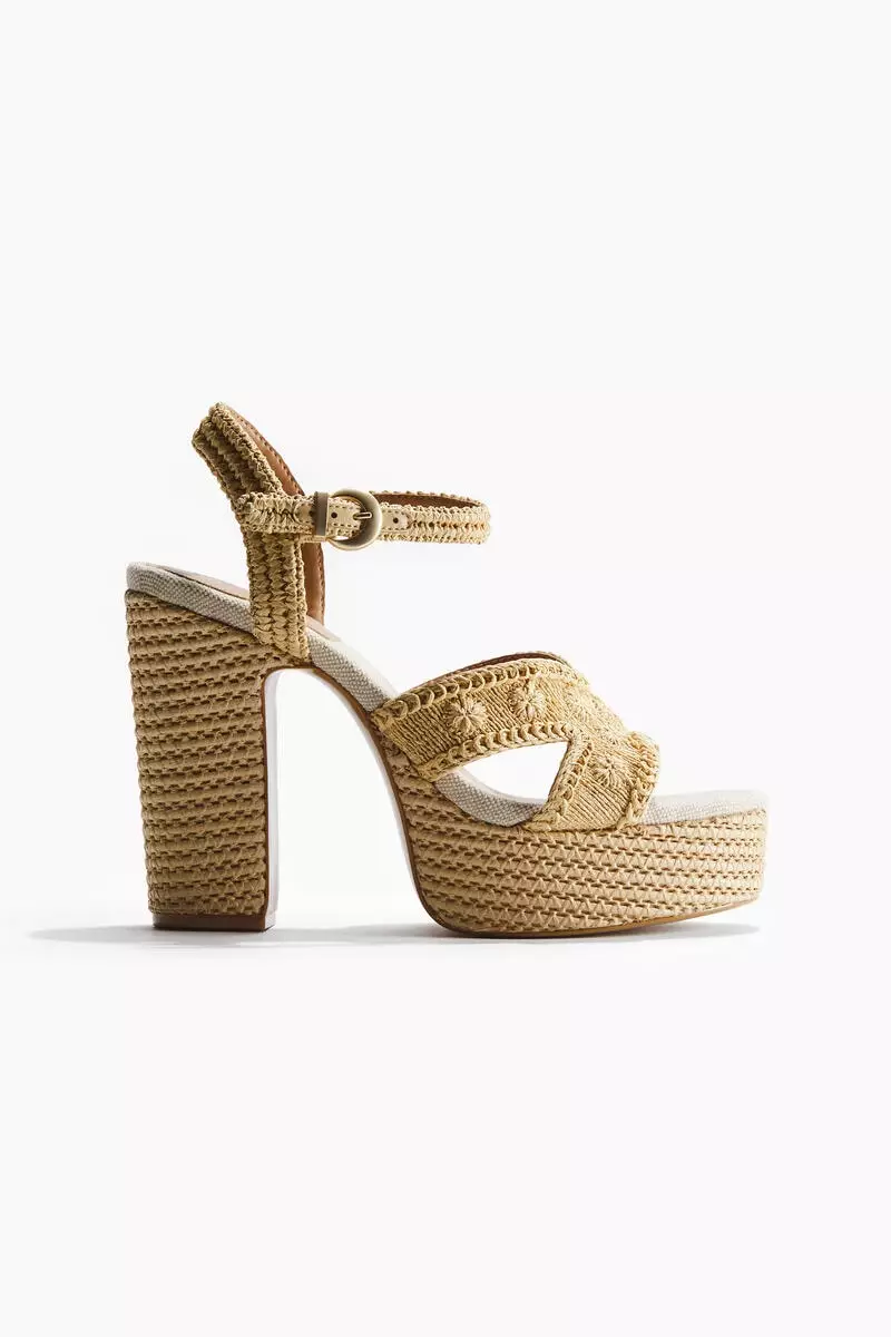 Heeled espadrilles