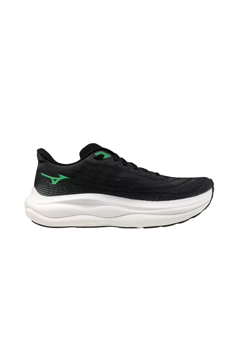 Wave Sky 9 Men's Running Shoe Black/Goblin Green/Alpine Green