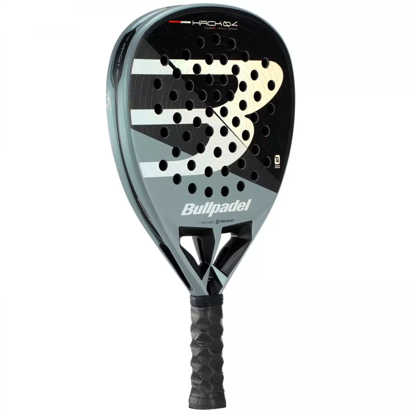 Raket Padel BULLPADEL Hack 04 2026 360-365 Grey Black