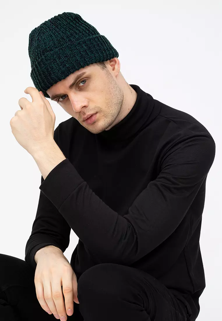 Topi Kupluk Rajut Beanie Hat Polos Topi Gunung hijau dusty