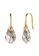 Her Jewellery gold Comet Droplets Earrings (Light Grey, Yellow Gold)  - Made with Swarovski Crystals 2D17BAC4AED399GS_2