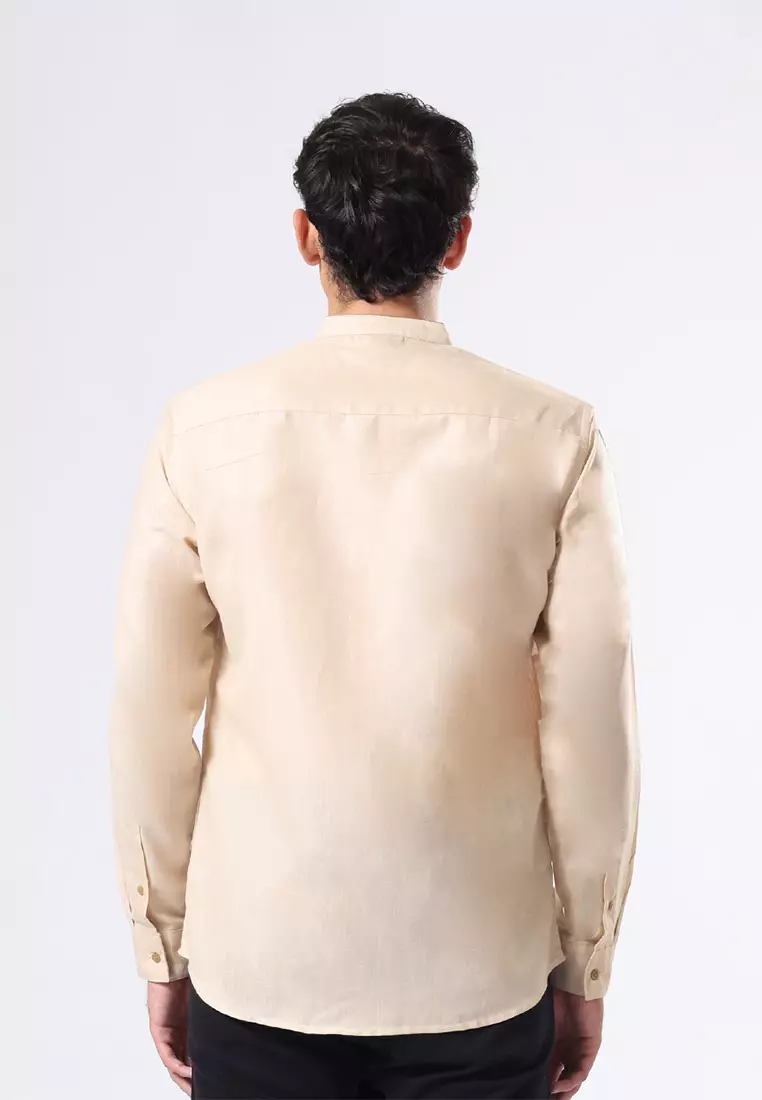 Kemeja Koko Pria Lengan Panjang Baju Muslim Pria TERNATE KHAKY