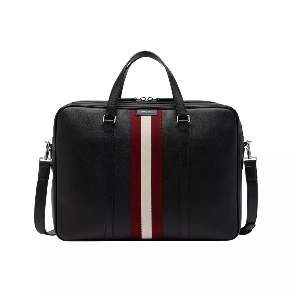 Jual BALLY Code Leather Briefcases Black Red Original 2025 | ZALORA ...