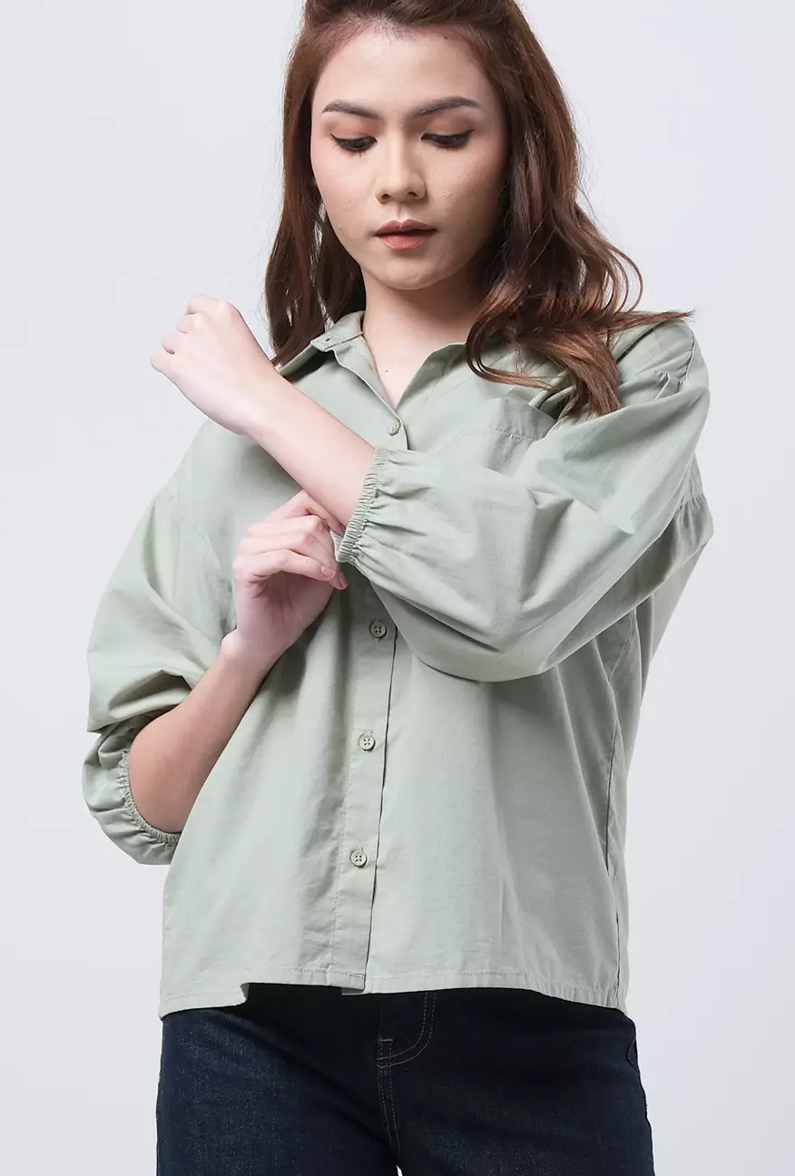 Kemeja Wanita Haura Sage