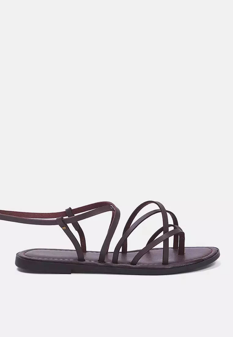 Trendyol Bitter Coffee Ankle Strap Flip Flops Women Sandals Takss25Sd00021