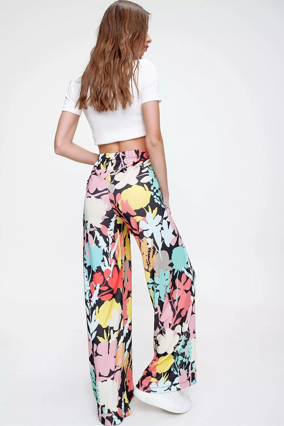 Patterned Casual Cut Trousers
