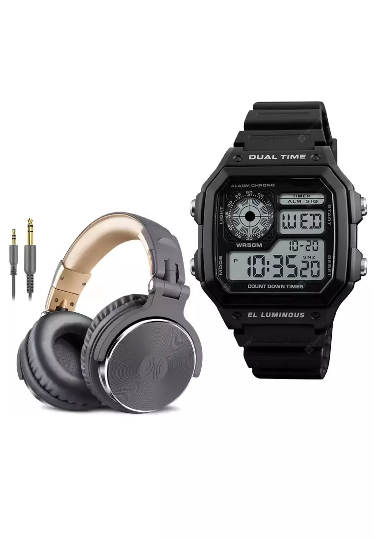 Buy DT 129 Fashion Sports Men s Digital Watch Black Bundle With