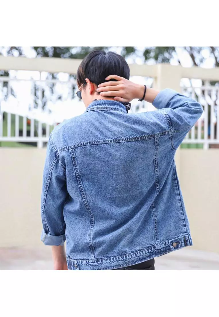 Jaket Jeans Oversize Vintage Blue Acid