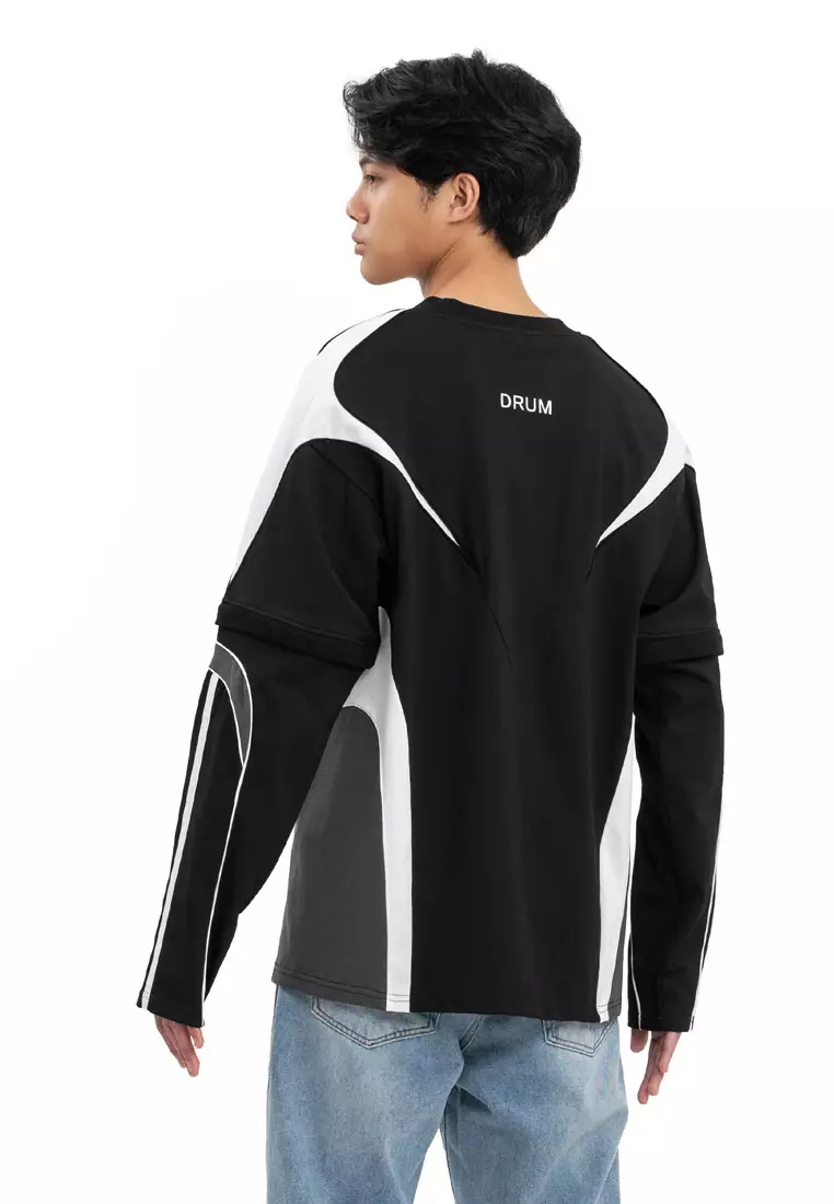 Select Racing Collection Detachable Sleeve Jumper Tee - Black