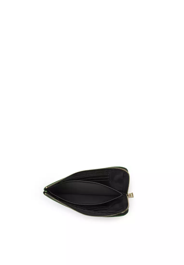 L-Zip Long Wallet - Bright Green