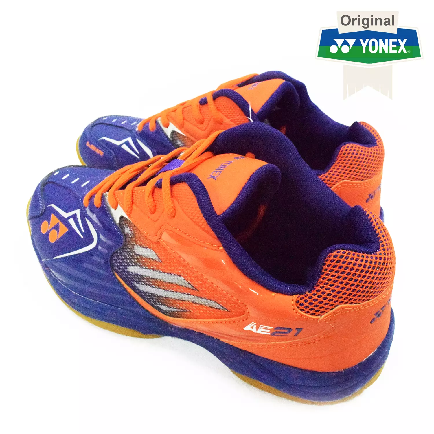 Sepatu badminton Yonex All England 21 Dark Grape / Rustic Orange