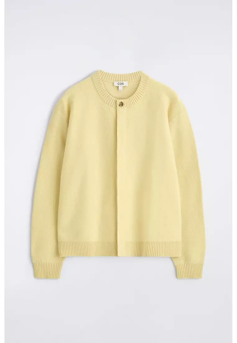 Buy COS BOILED-WOOL CREW-NECK CARDIGAN Online | ZALORA Malaysia