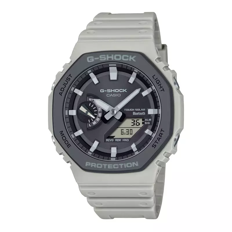 Jam Tangan Pria Casio G-Shock GA-B2100LUU-5ADR Urban Utility Series Digital Analog Dial Light Grey Resin Band