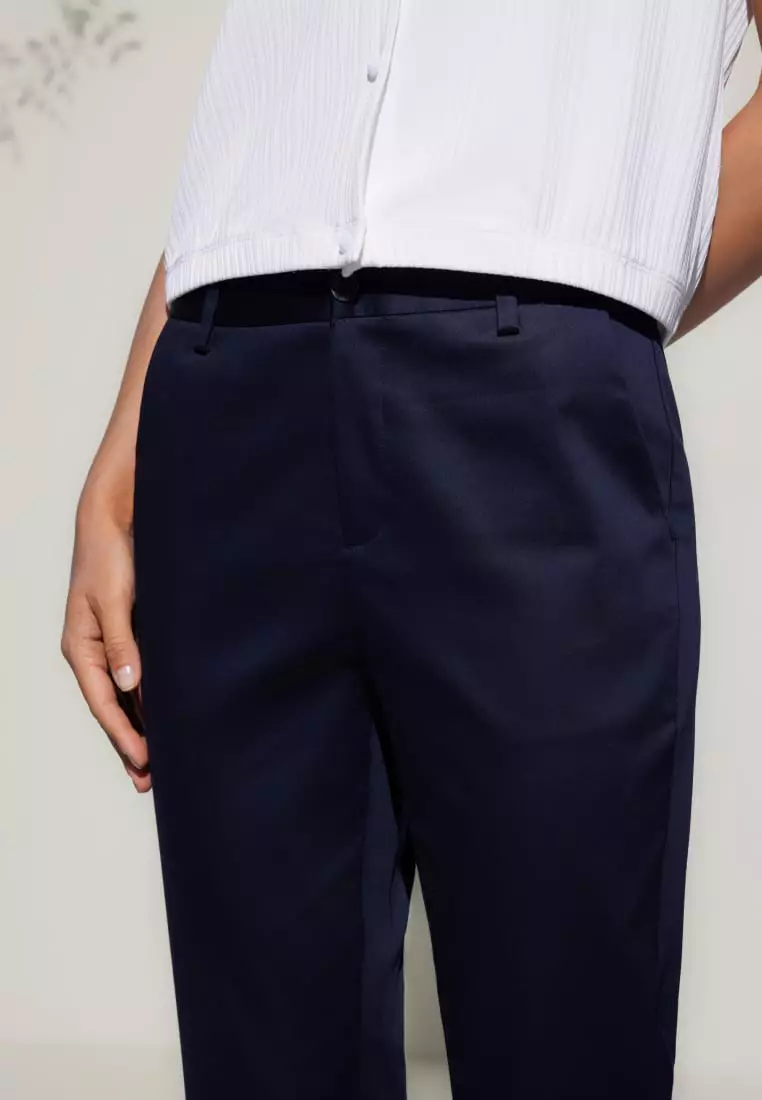 G2000 Cotton Blend Cropped Cigarette Casual Pants