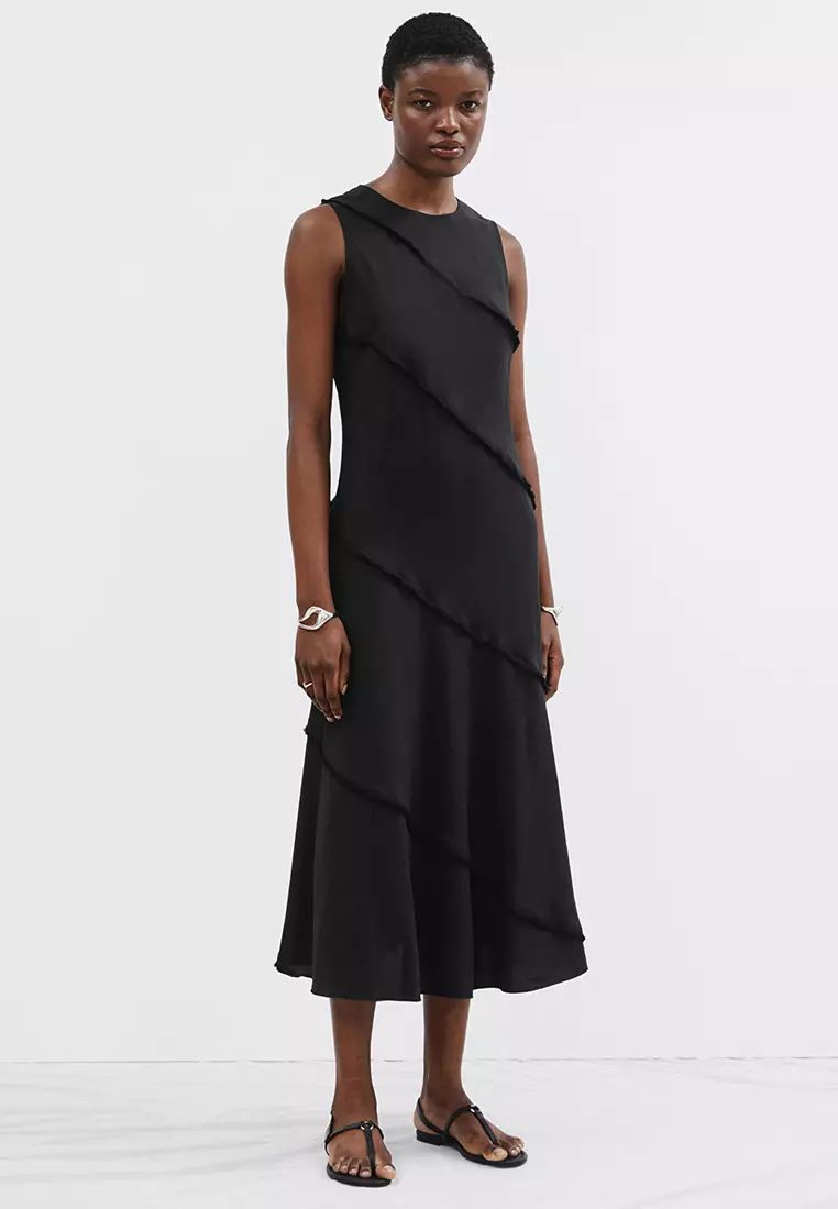 Sleeveless A-Line Midi Dress
