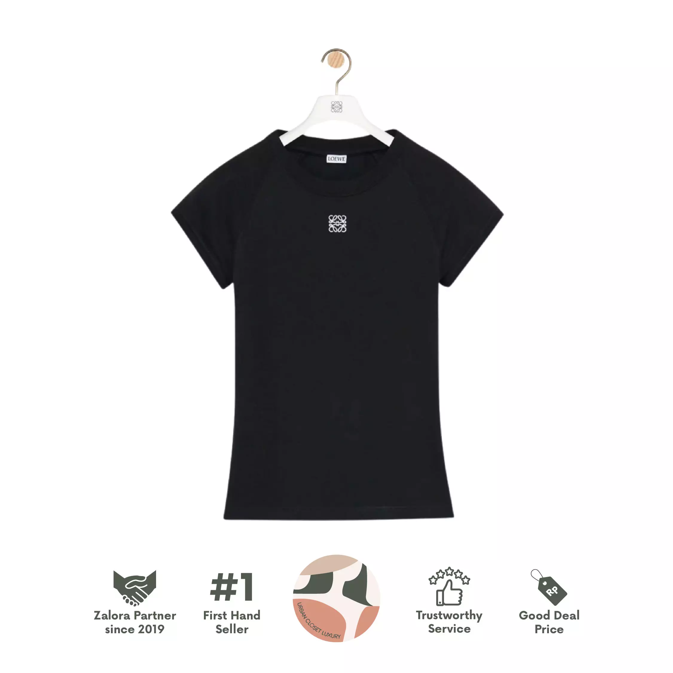 Small Fit T-shirt In Cotton Blend Black Size M