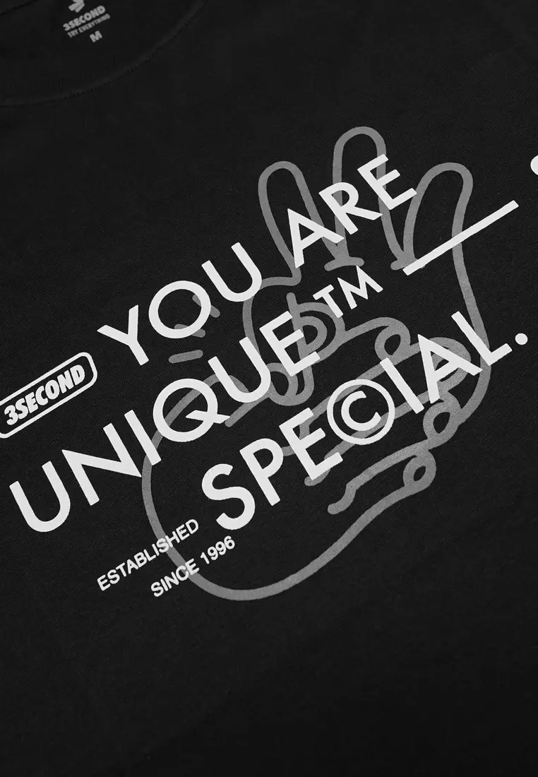 3Second Men's T-Shirt Short Sleeve Regular Fit Cotton Unique OL-C690425