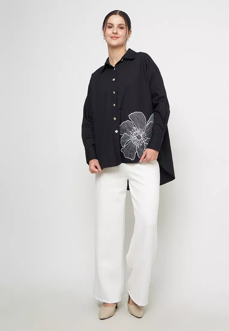 Kamilaa by Itang Yunasz Kemeja Victoria Black