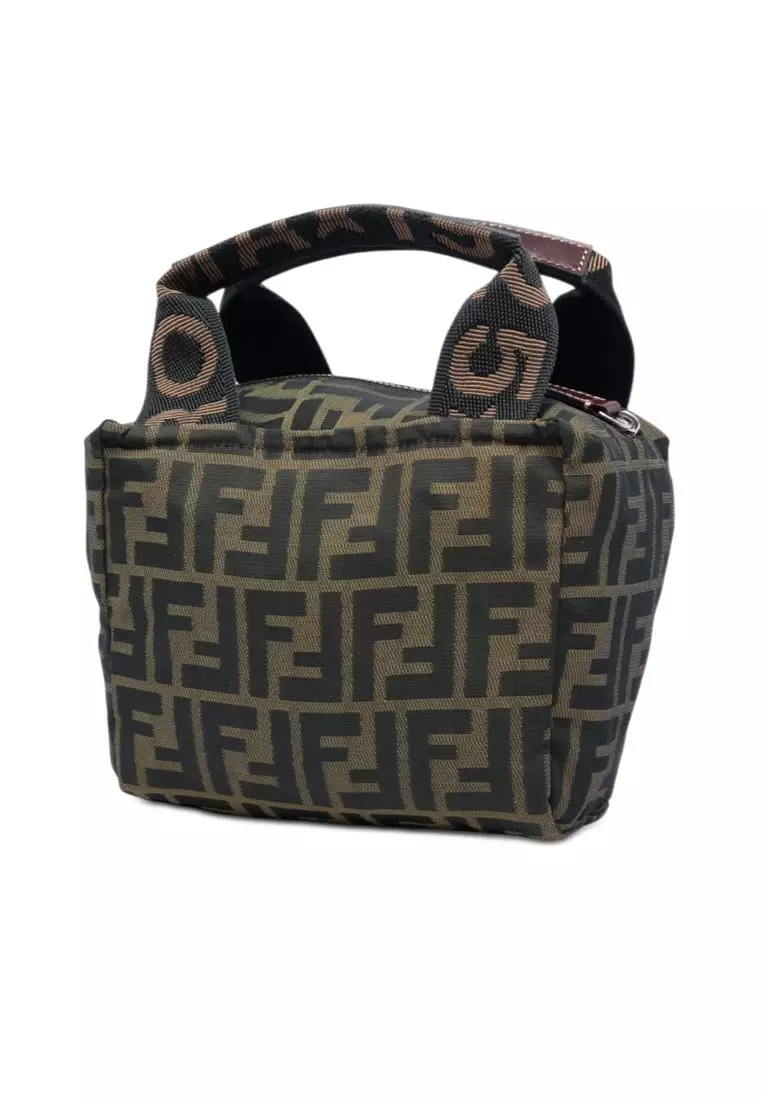 Pre-Loved Fendi Mini Zucca Canvas Handbag