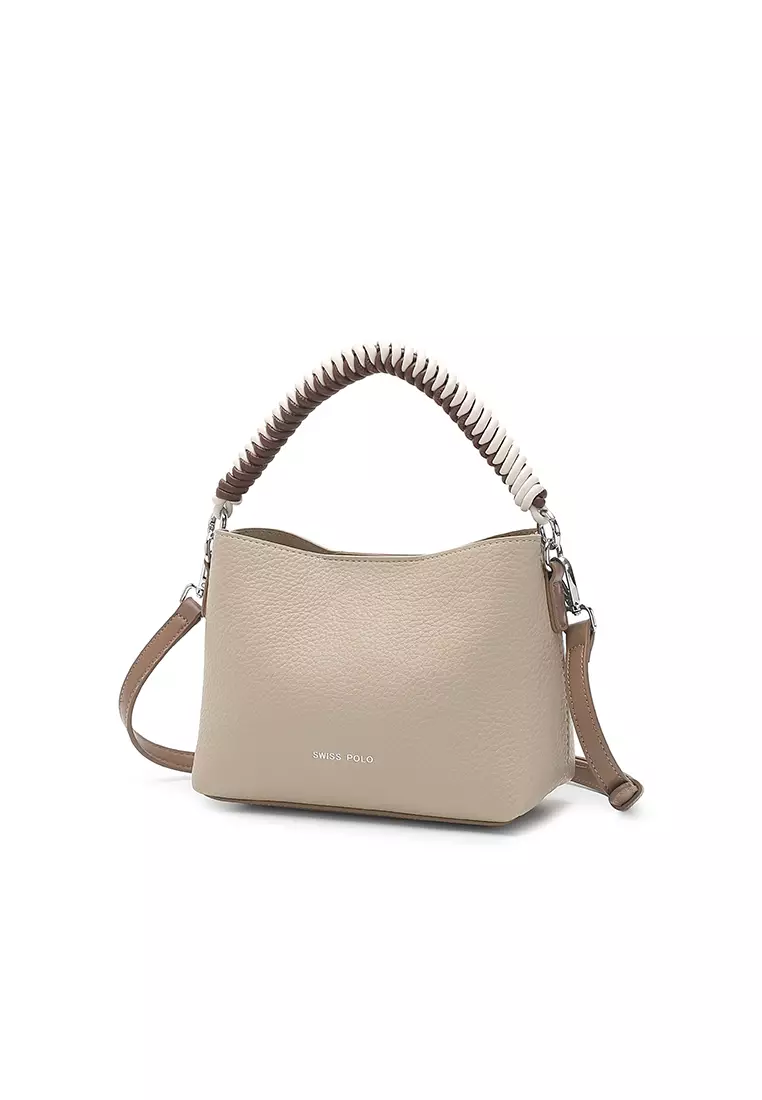 Women's Top Handle Bag / Sling Bag / Crossbody Bag / Shoulder Bag - Light Khaki / Dark Khaki