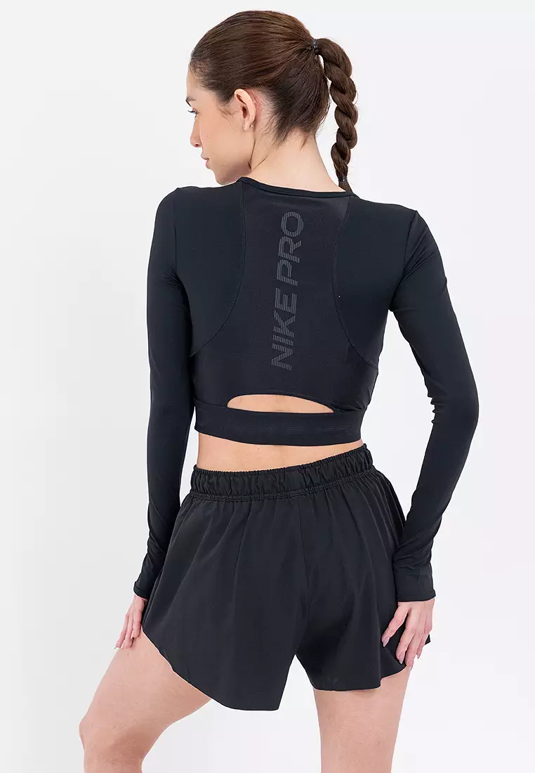Nike Pro Women's Dri-FIT Cropped Long-Sleeve Top