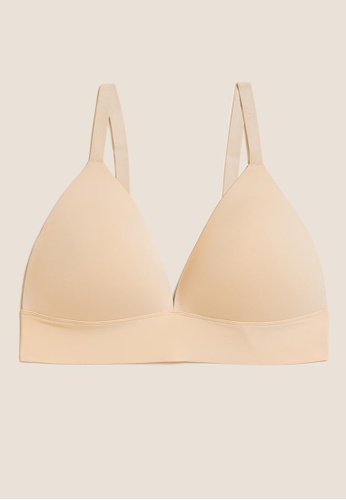 MARKS & SPENCER beige M&S Non Wired Push Up Bralette AB61FUSCDBCC4CGS_1