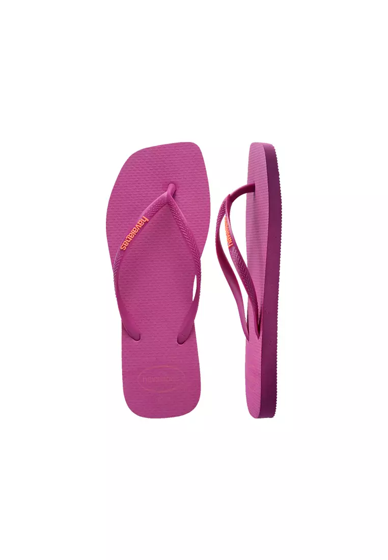 Slim Square Logo Pop Up Flip Flops
