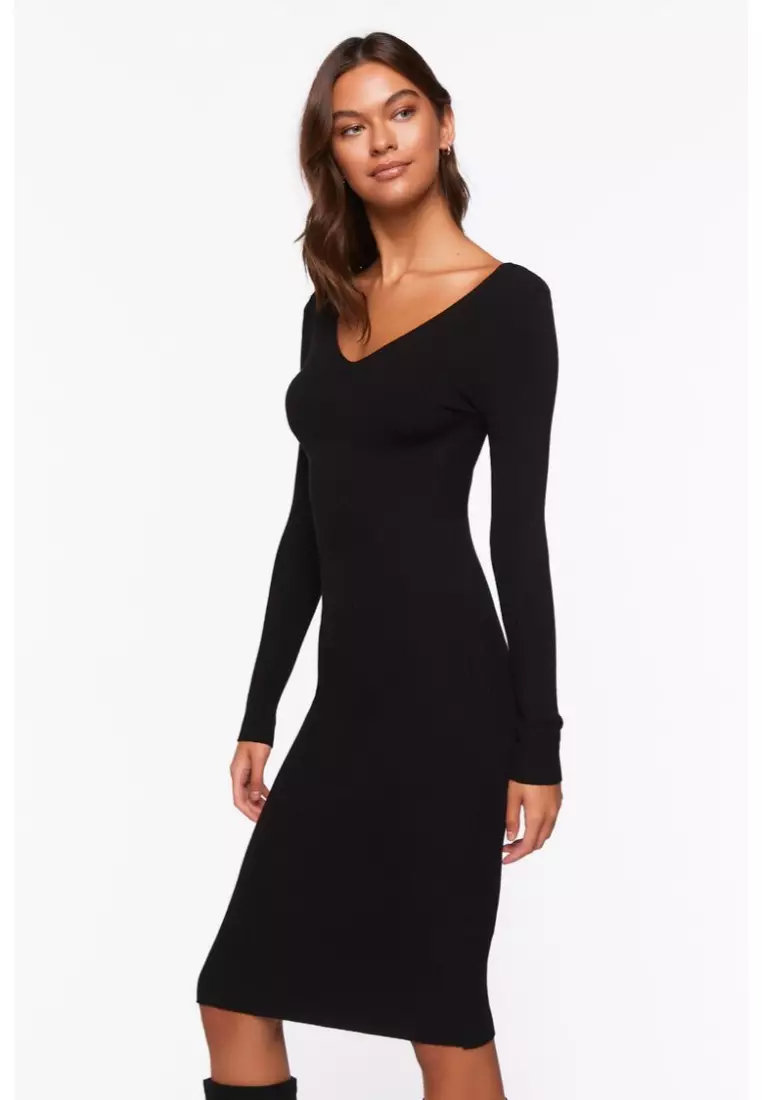 Forever 21 black knit dress hot sale