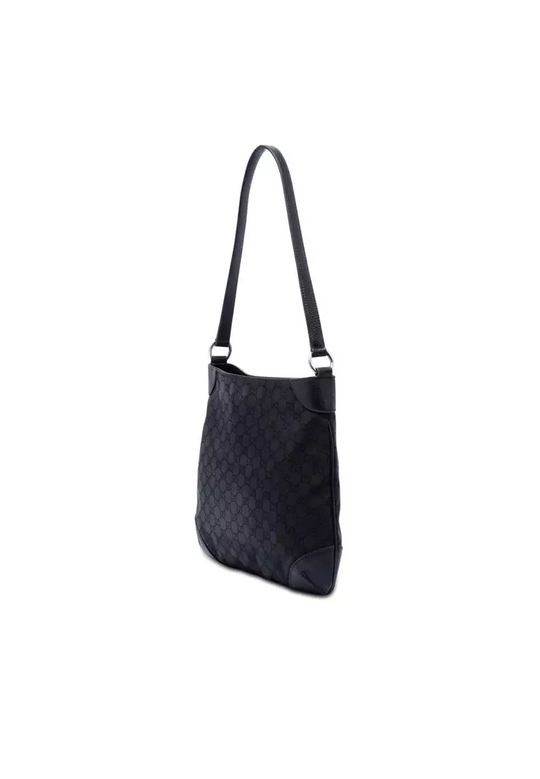 Pre-Loved Gucci Gg Denim Shoulder Bag