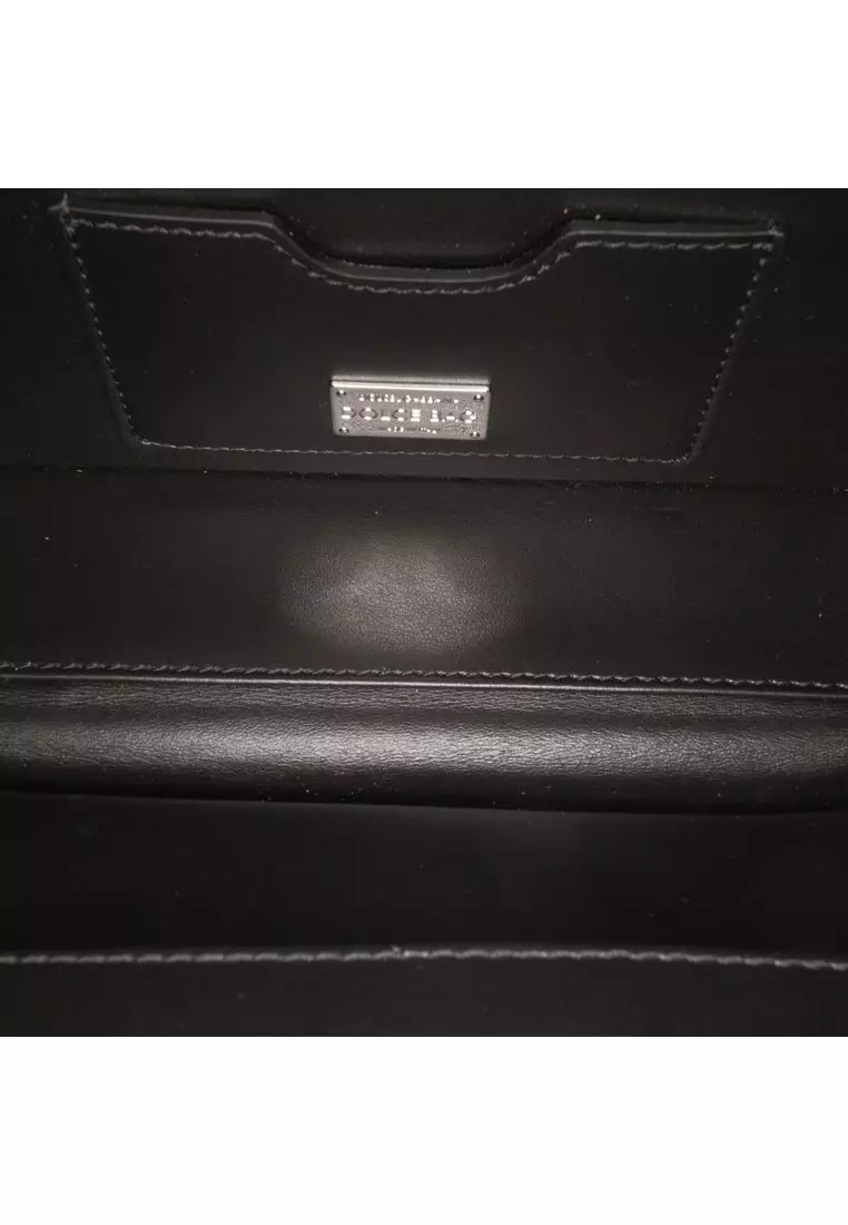 Pre-Loved Dolce & Gabbana Rhinestone Embellished Jacquard Dolce Box Bag