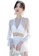 YG Fitness white (2PCS) Elegant Mesh One Piece Swimsuit Set 63B10US61B0B02GS_2