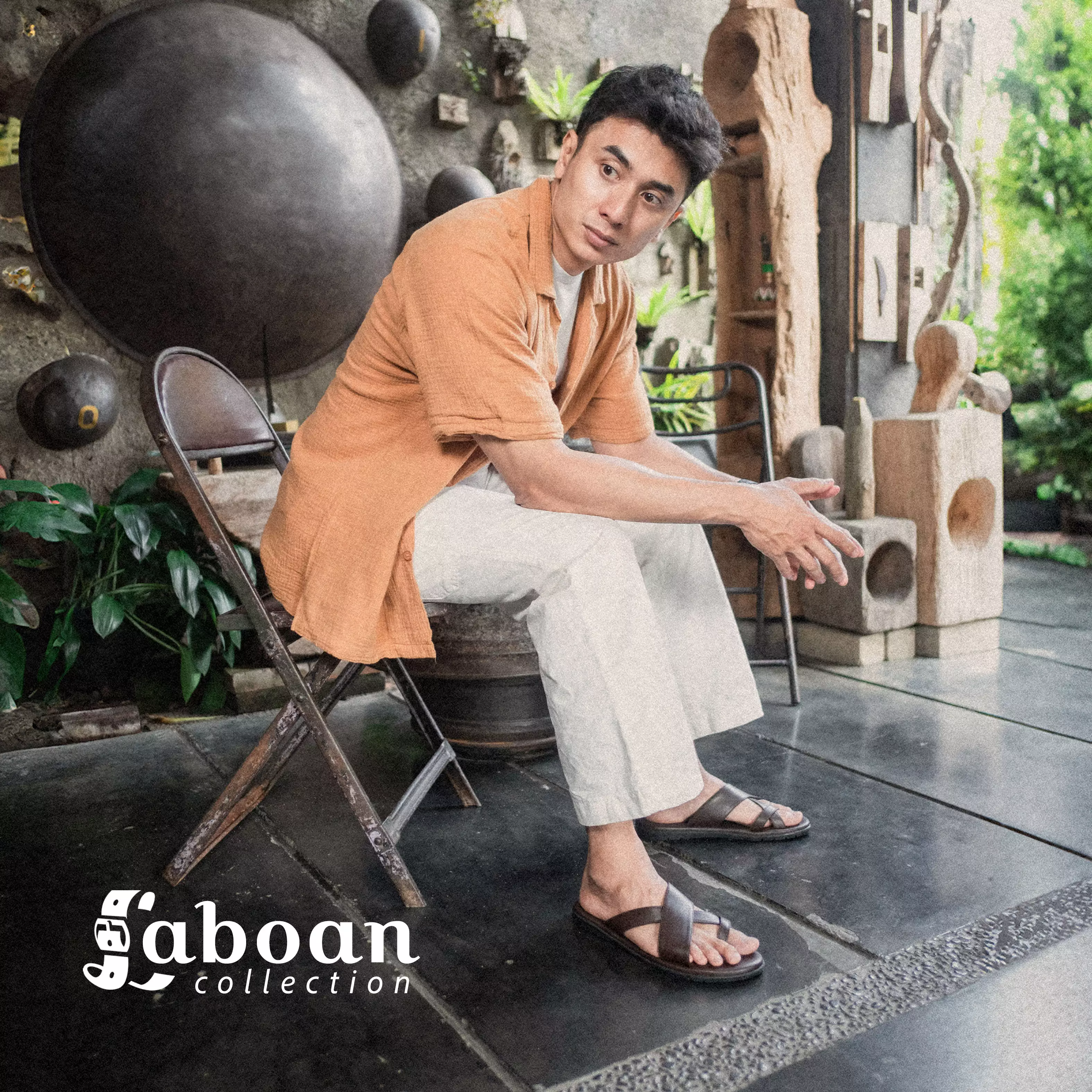 Marhadi Sandal Pria Sendal Kulit Cowok - Laboan Toe Loop