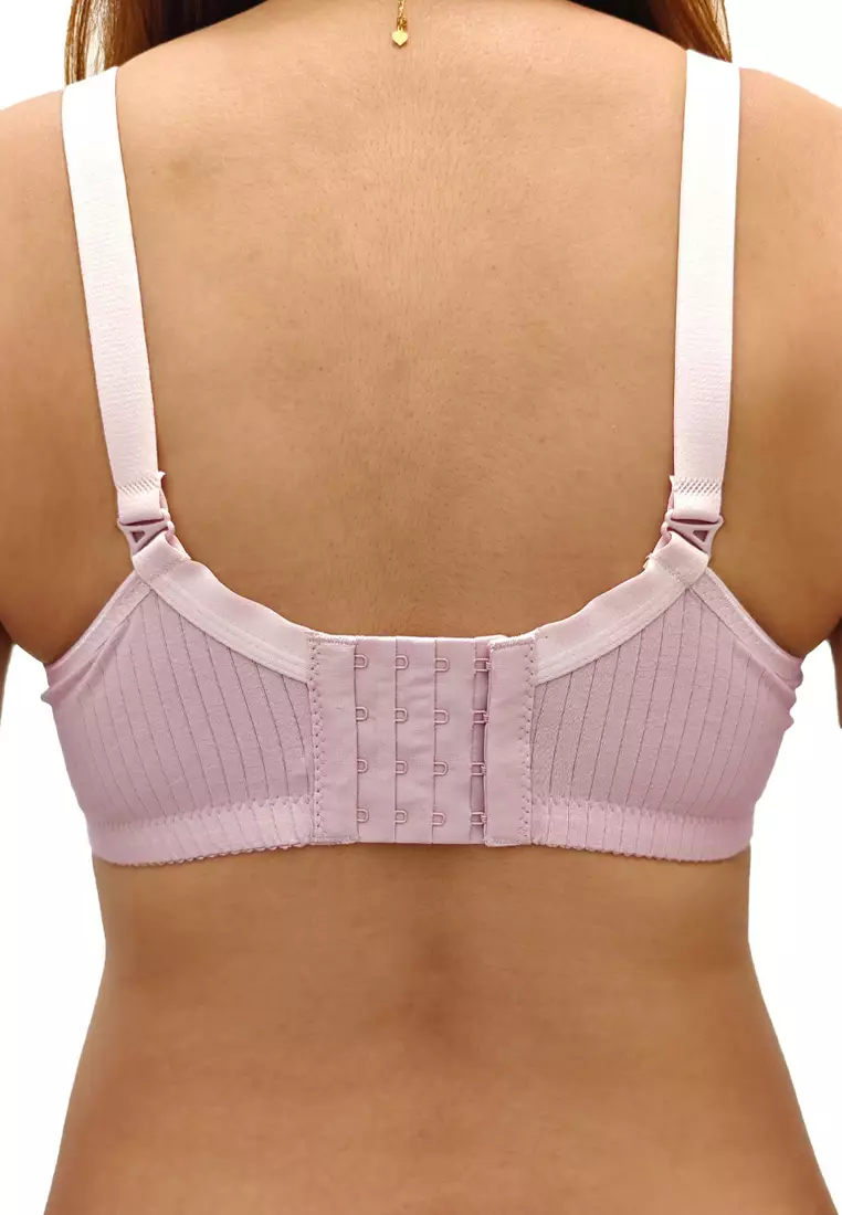 Pink Front Snap Wireless Nursing Bra