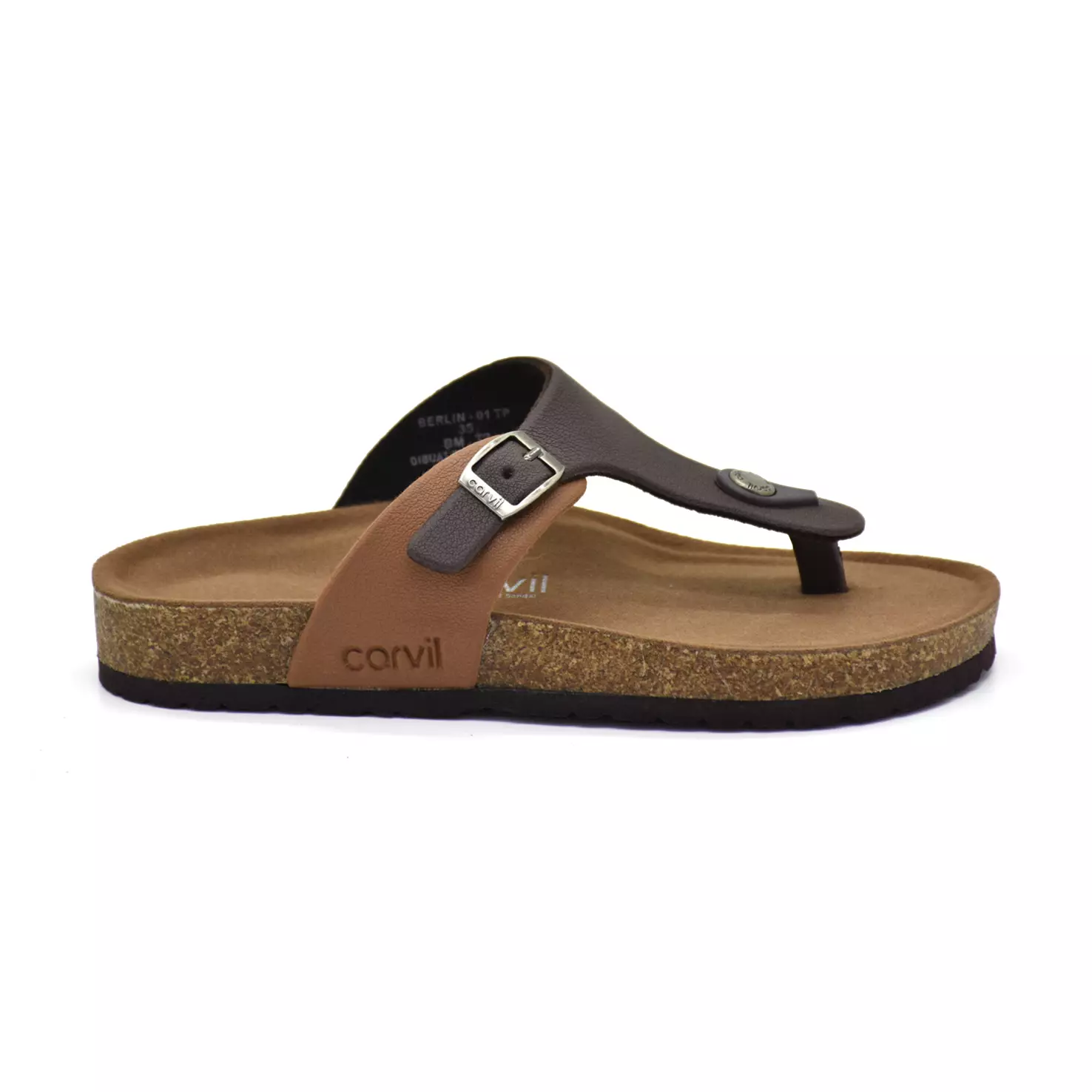 Carvil Sandal Anak Berlin-01 TP Dark Brown/Stone