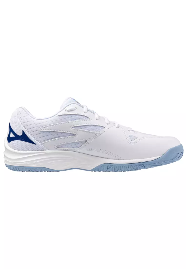 Discount on MIZUNO  shoes - SKU: Thunder Blade V1GA237097 Volleyball Shoes White / Bellwether Blue / Bel Air Blue