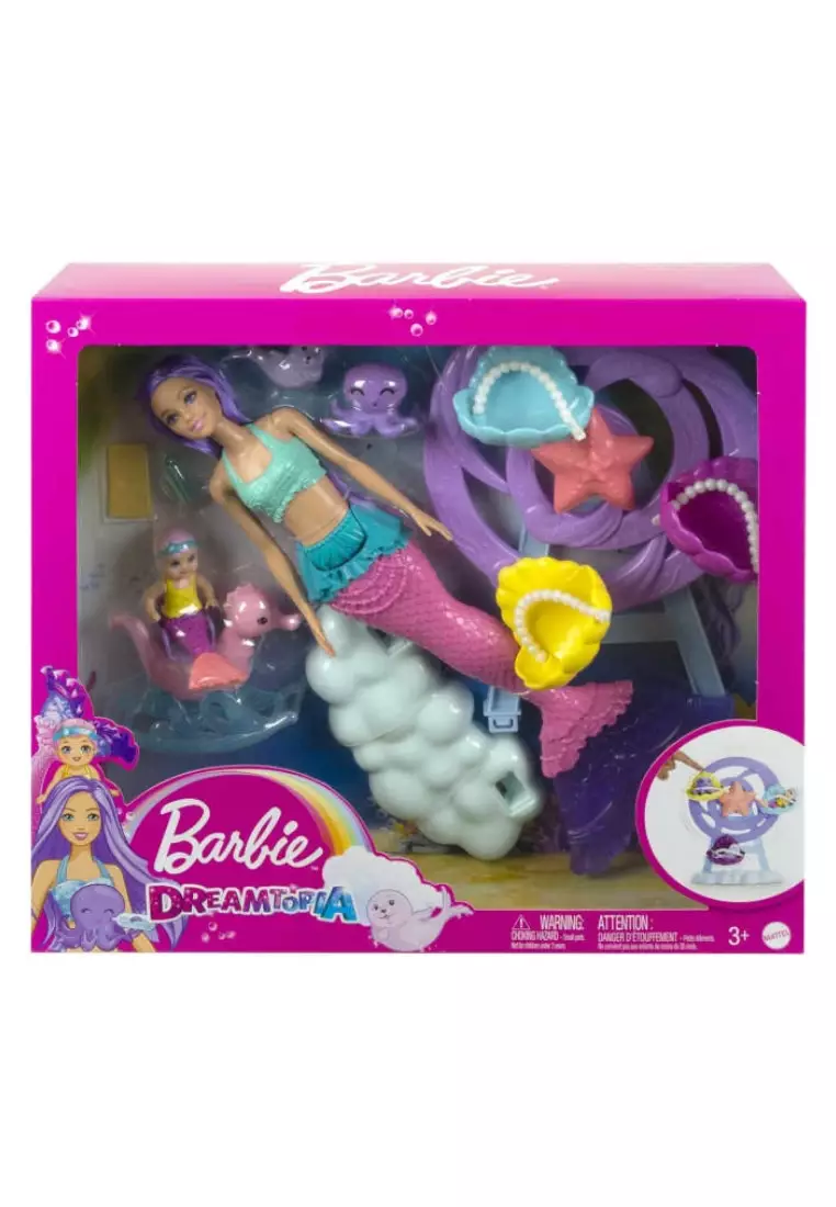 Dreamtopia Mermaid Doll Nurturing Playset With Merba Octopus And Seal