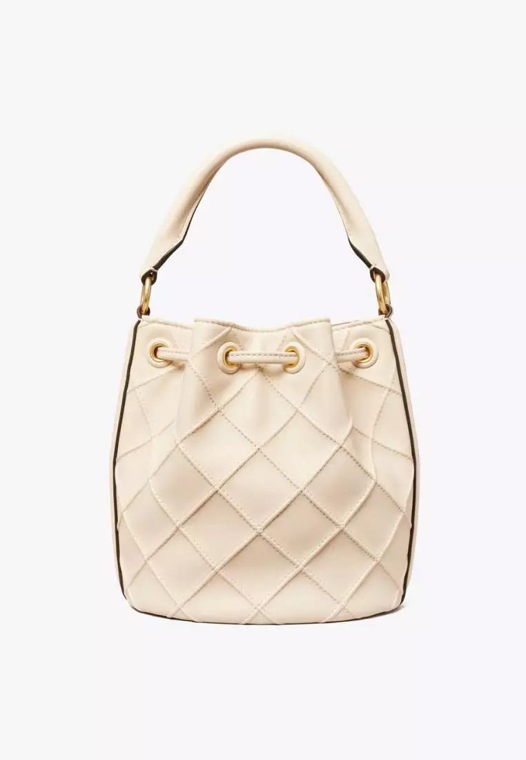 Tory Burch Fleming Soft Small Bucket Bag New Cream