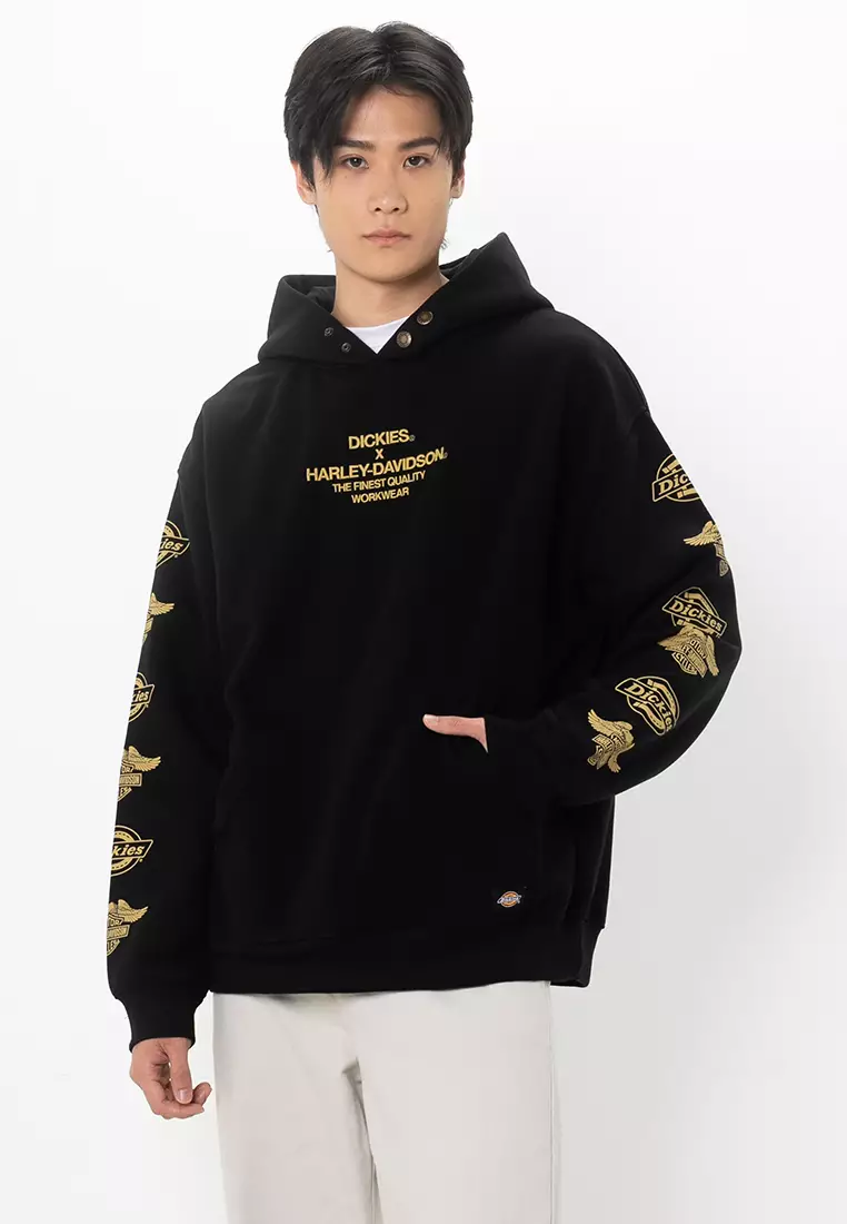 パーカー・フーディ [Dickies X Harley Davidson] Eagle Hoodie Dickies x Harley-Davidson Eagle Sleeve Hoodie - Dickies US