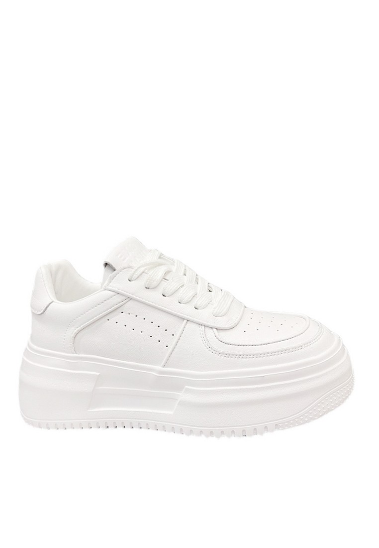 VANSA Stylish Cow Leather Lace-Up Platform Shoes VPW-T160
