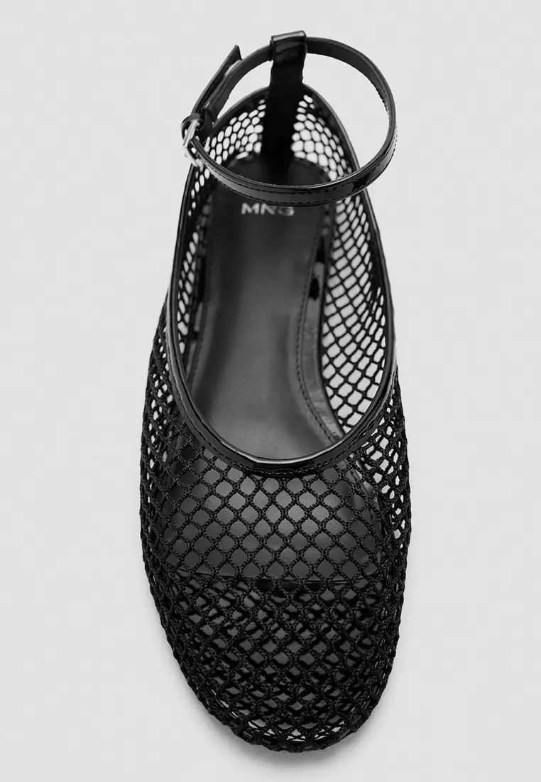 Ballet Flats with Mesh Bracelet