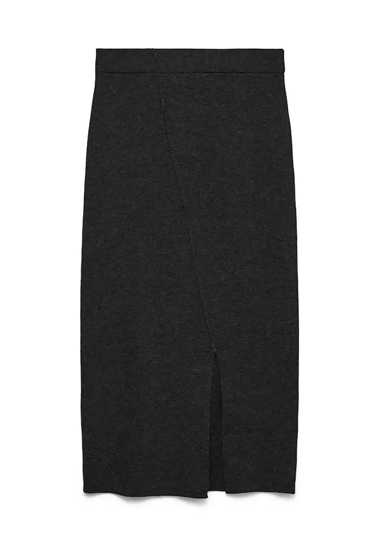 Mid Waist Midi Skirt