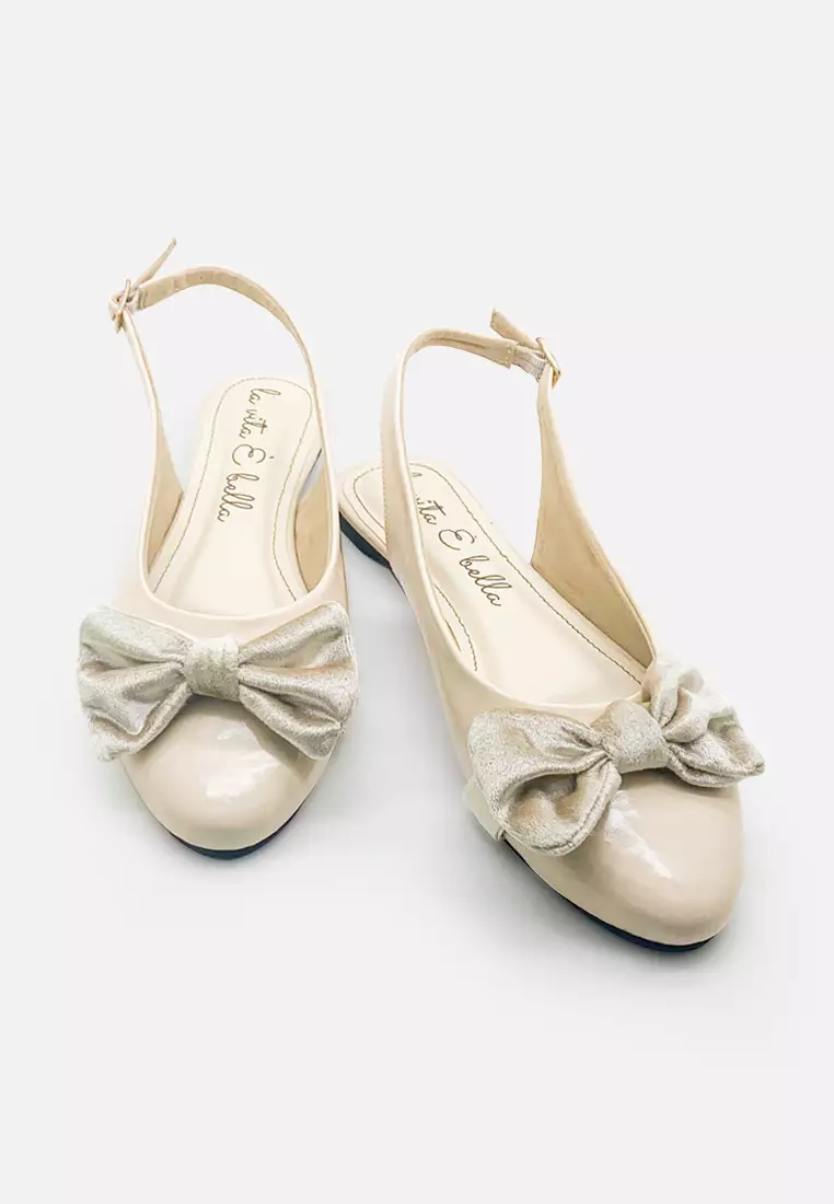 Slingback Women Flat Sandal with Bow