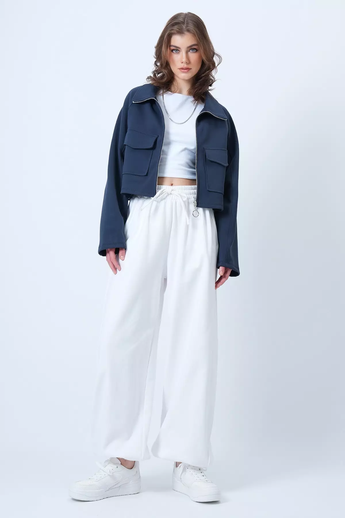 White Oversize Jogger Sweatpants Alc-X14610
