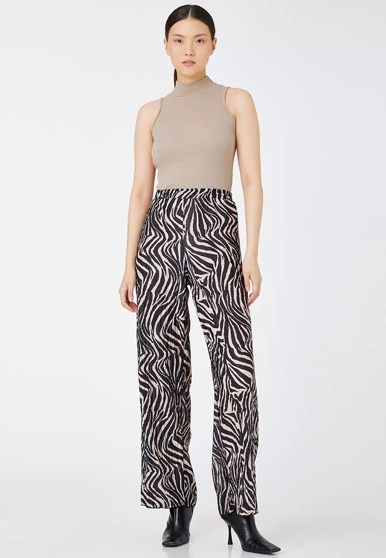 Black Patterned Pants