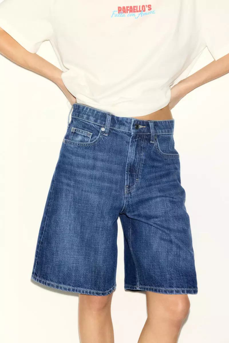 Denim Bermuda shorts