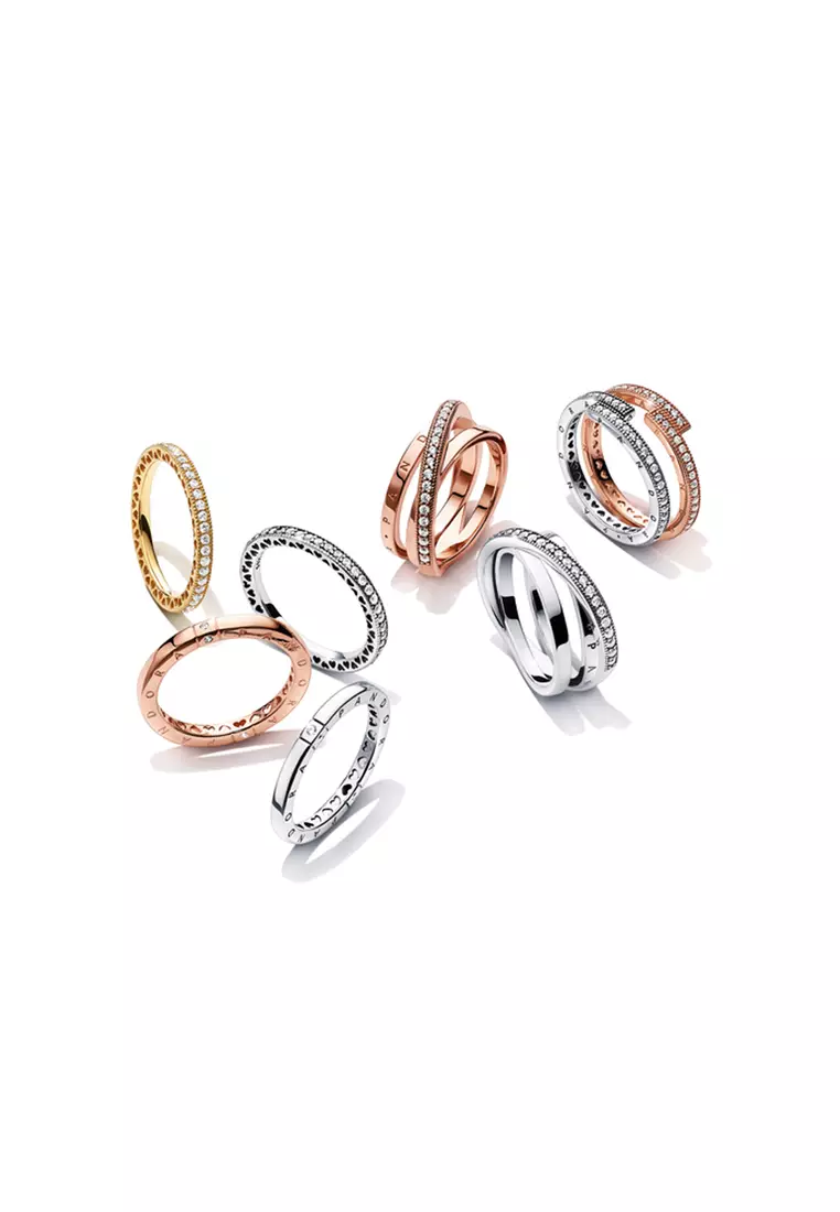 Buy PANDORA Pandora Crossover Pavé Triple Band Ring Online